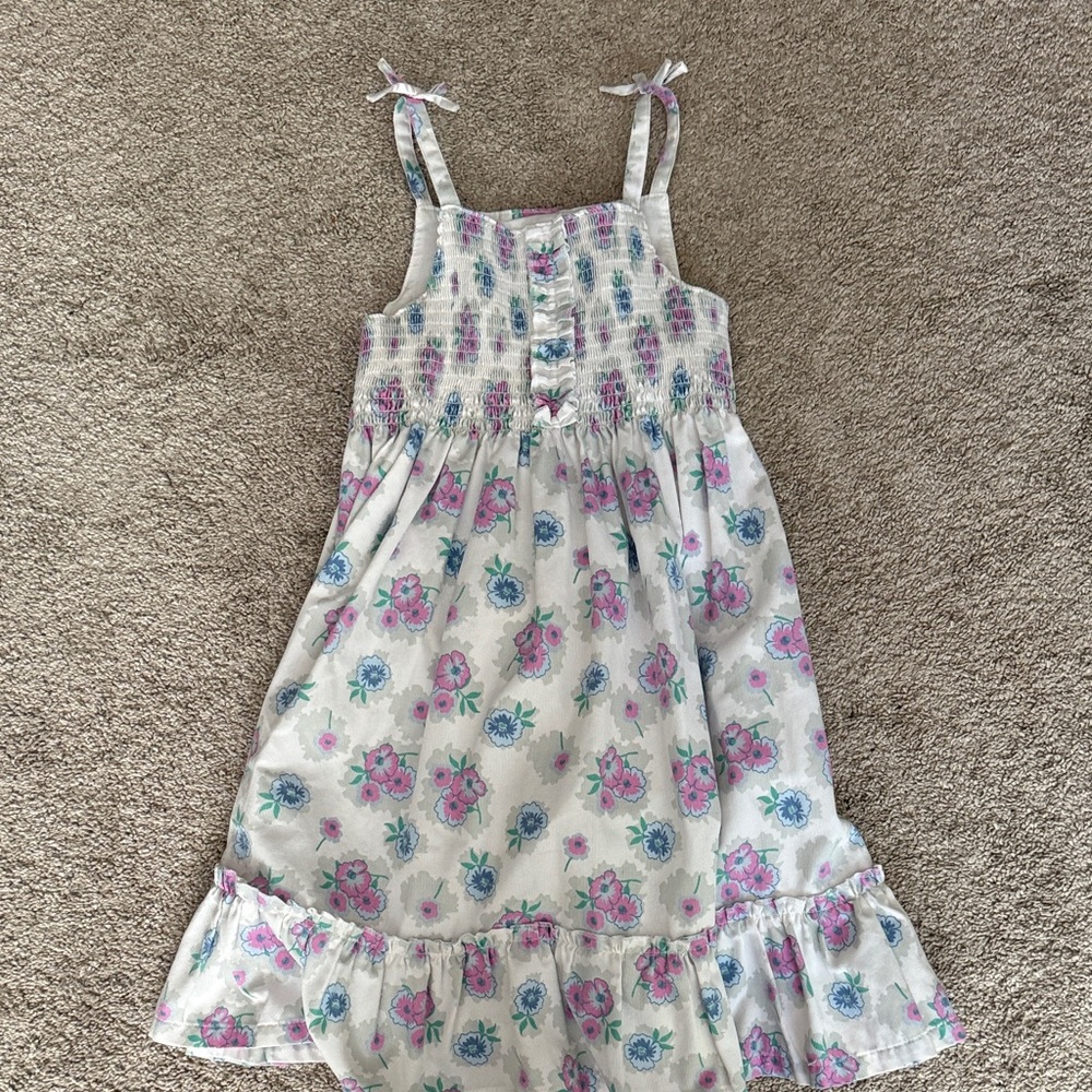 Laura Ashley Floral White and Pink Fabric